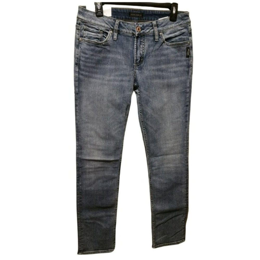 NEW- Silver Jeans Co. Suki Straight Mid Rise Curvy Size 29x32 Waist 6